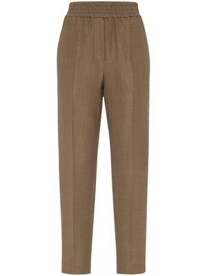 BRUNELLO CUCINELLI Cropped Striped Detail Trousers for Women