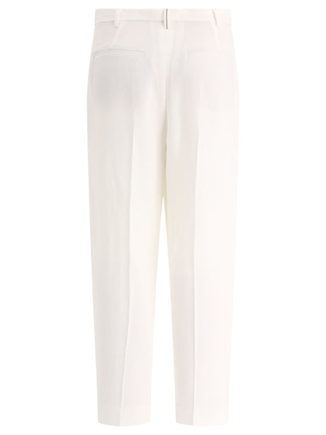 BRUNELLO CUCINELLI SS24 C600 Pants for Women in Vibrant Blue