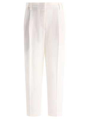 BRUNELLO CUCINELLI SS24 C600 Pants for Women in Vibrant Blue