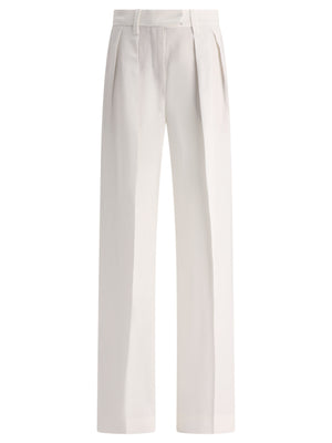 BRUNELLO CUCINELLI Elegant White Trousers for Women from Top Designer
