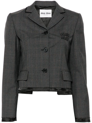 MIU MIU Chic Prince of Wales Jacket for Women