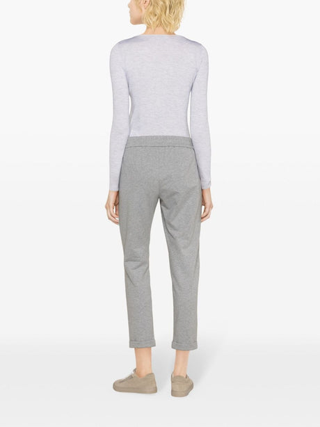 BRUNELLO CUCINELLI Women's Grey Training Shorts for the 2024 Season