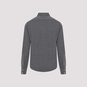 BRUNELLO CUCINELLI Luxury Silk Blend T-Shirt in Grey