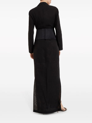 BRUNELLO CUCINELLI Tailored Cotton Dress with Wrap Design and Signature Chain Detail