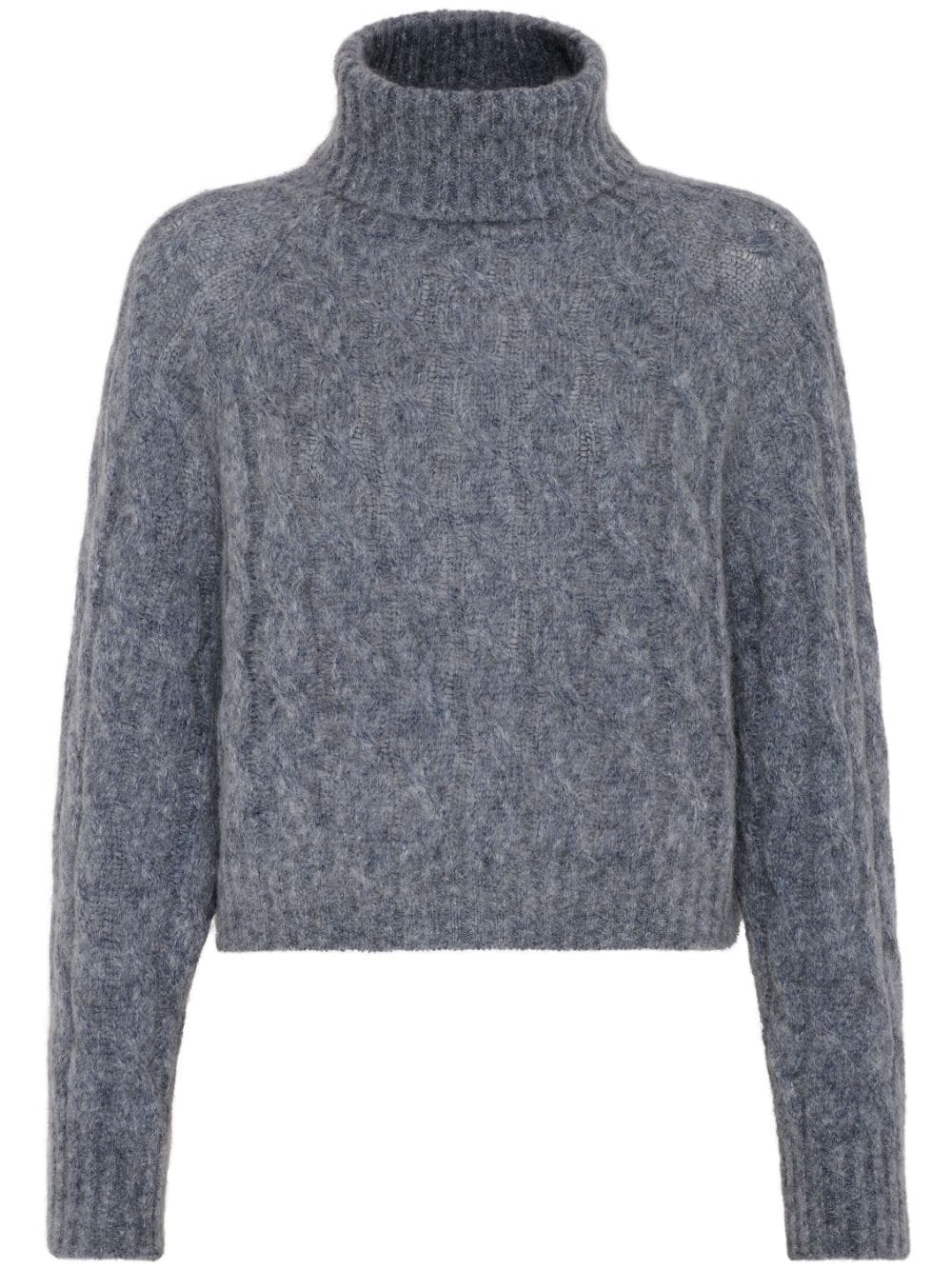 BRUNELLO CUCINELLI Chunky Cable Knit Roll Neck Jumper