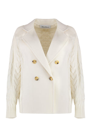 MAX MARA Elegant Double-Breasted Wool Blend Jacket