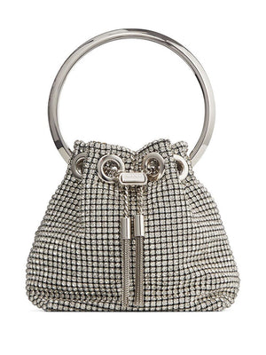 JIMMY CHOO Mini Crystal-Embellished Bucket Handbag