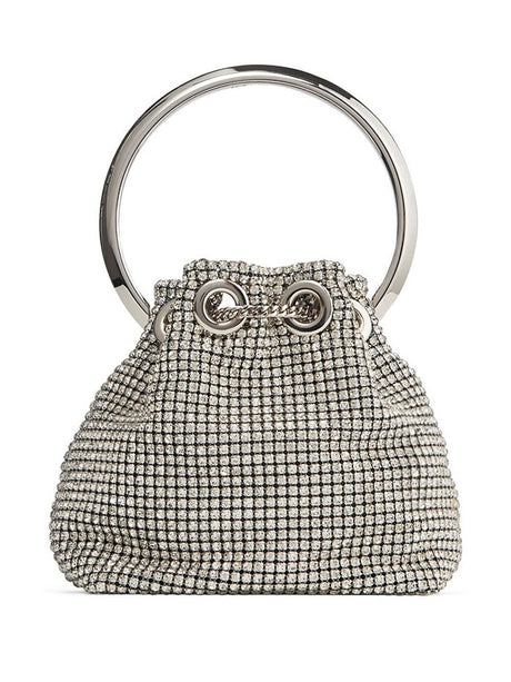 JIMMY CHOO Mini Crystal-Embellished Bucket Handbag