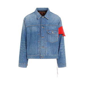 MASTERMIND JAPAN Navy Denim Jacket for Men