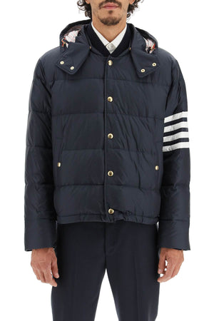 THOM BROWNE Luxury Detachable Hood Bomber Jacket