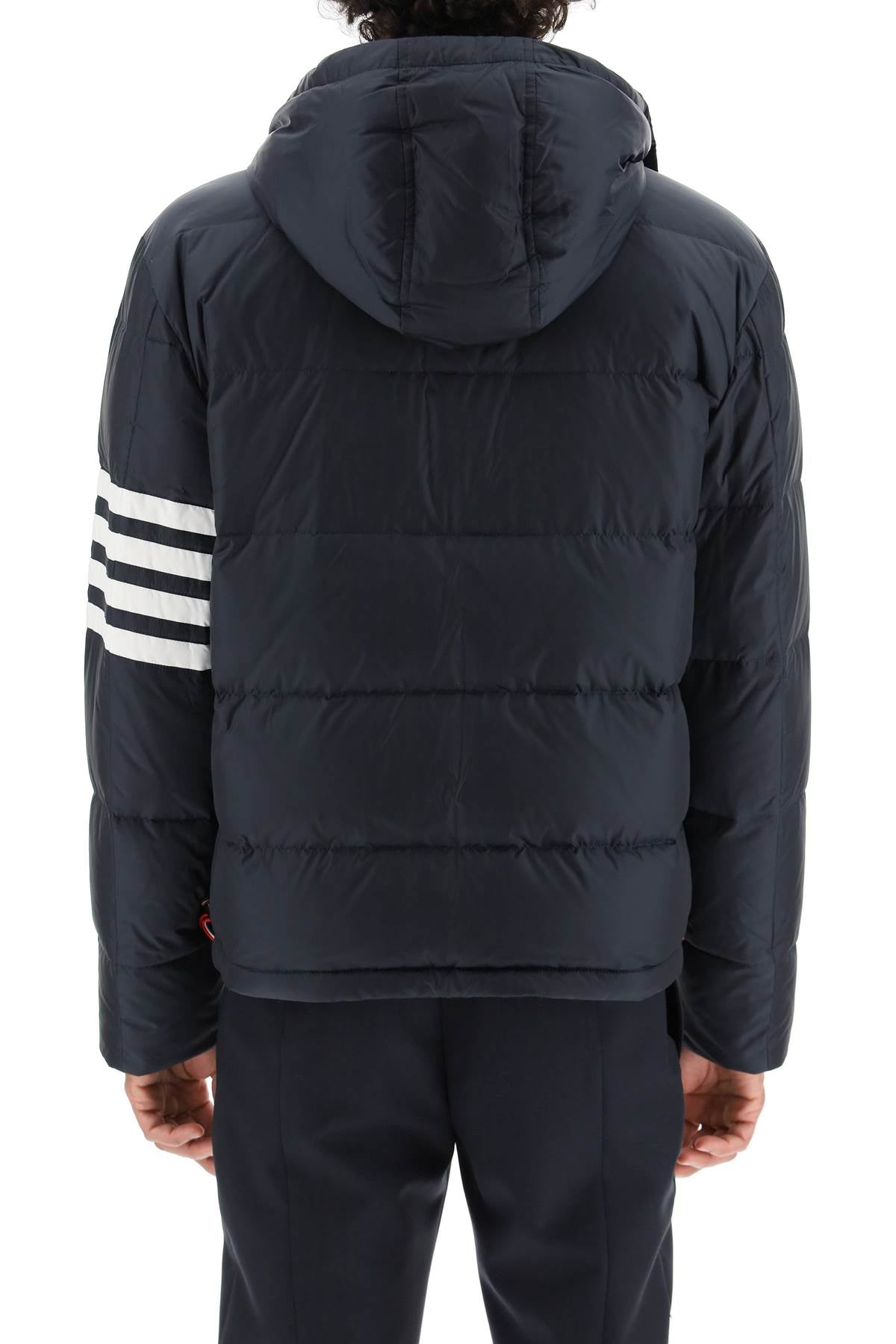 THOM BROWNE Luxury Detachable Hood Bomber Jacket