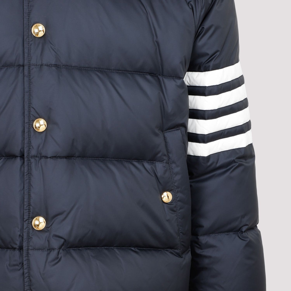 THOM BROWNE Luxury Detachable Hood Bomber Jacket