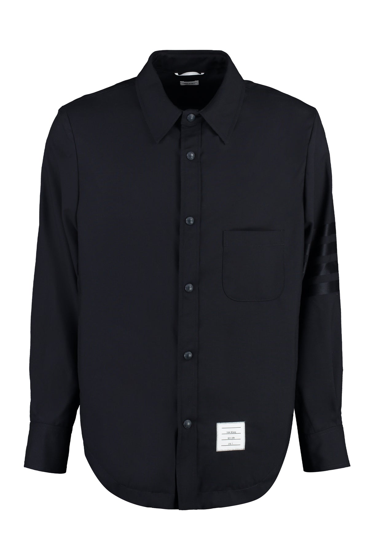 THOM BROWNE Men's Blue Wool Overshirt for FW23