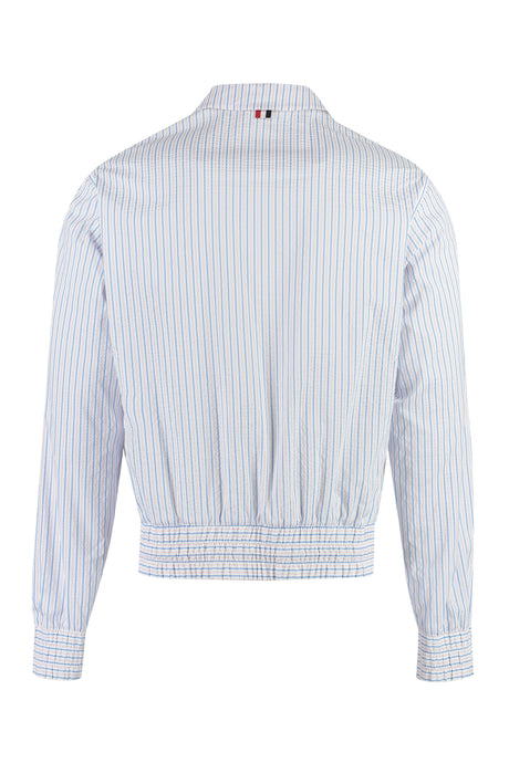 THOM BROWNE Men's Striped Techno Fabric Jacket for SS23