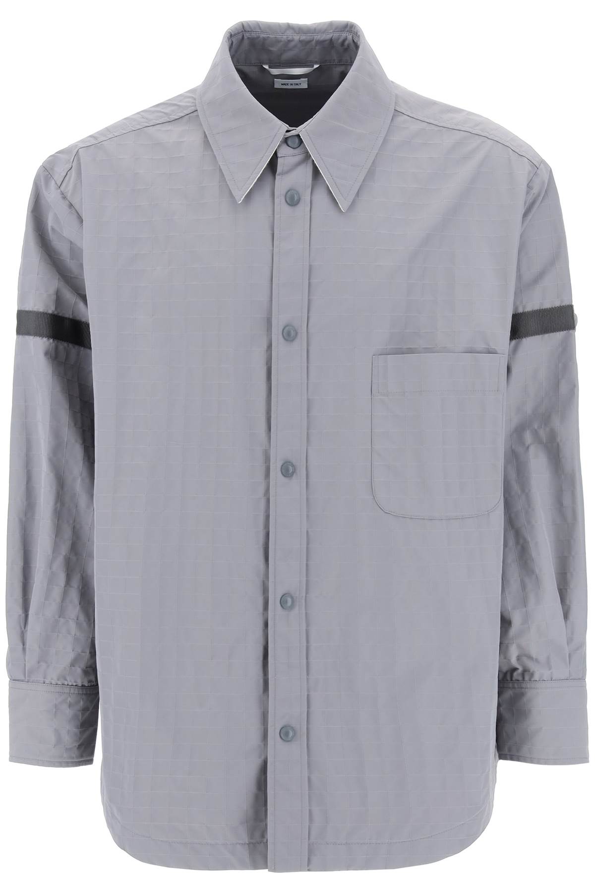 THOM BROWNE Gray Nylon Overshirt for Men