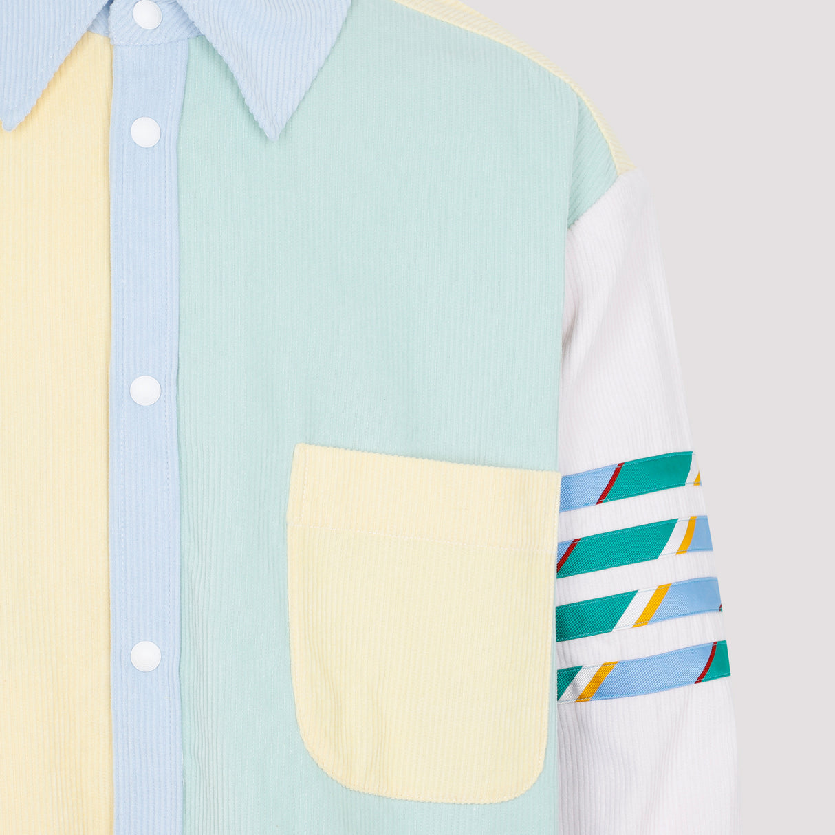 THOM BROWNE Multicolour Cotton Shirt Jacket for Men - Fun and Stylish