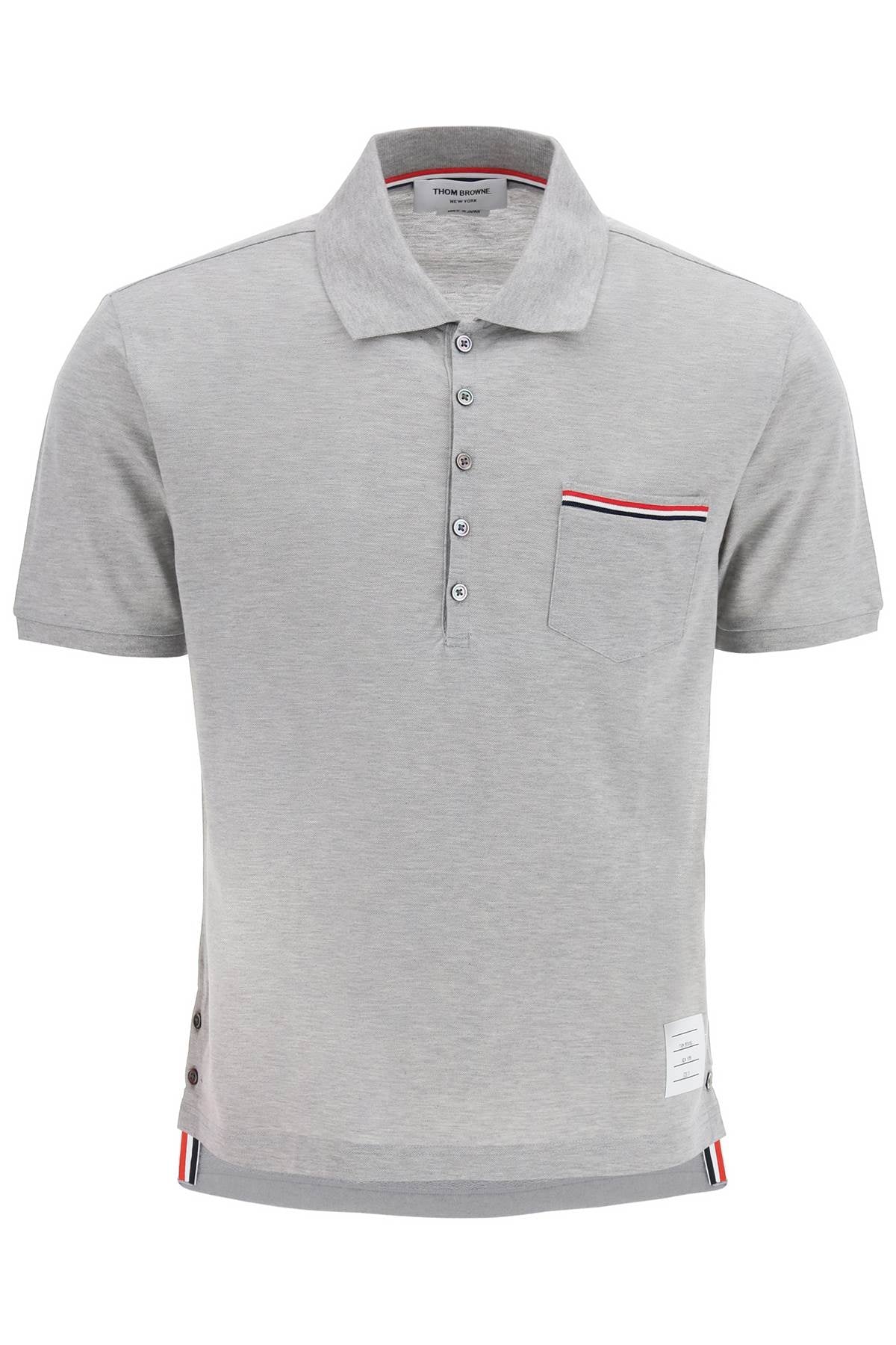 THOM BROWNE Mercerized Cotton Polo Shirt - Size 3