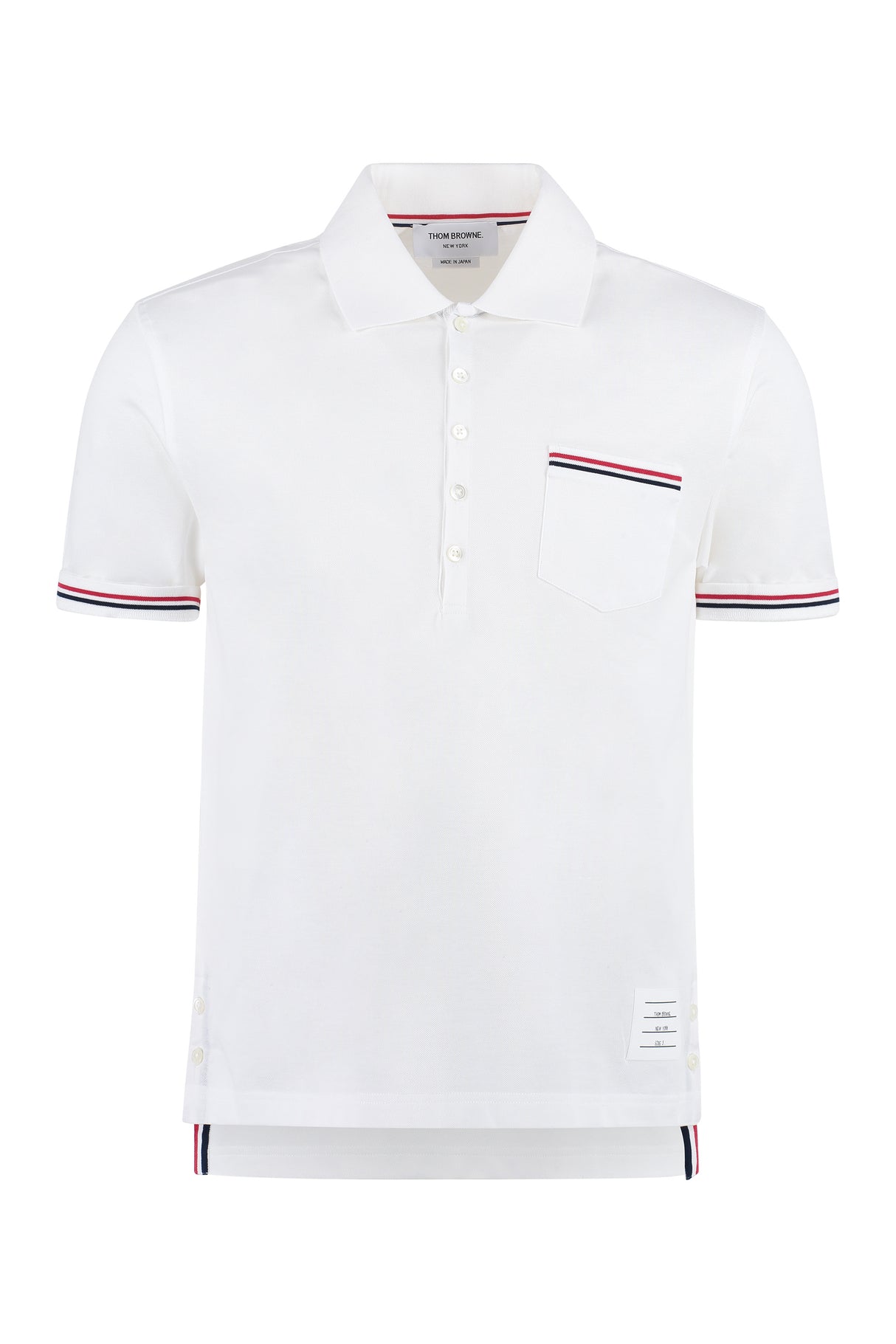 THOM BROWNE Mercerized Cotton Polo Shirt - Size 3