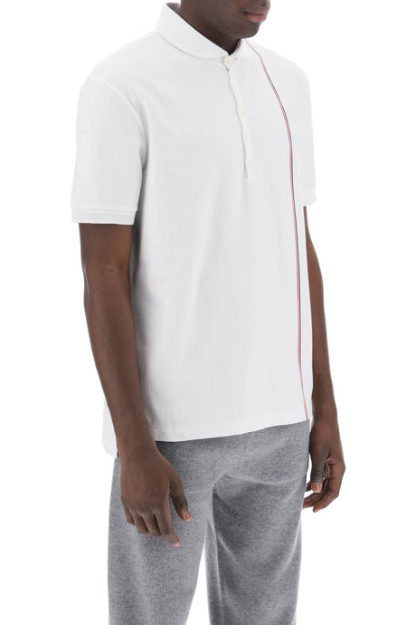 THOM BROWNE Men's Tricolor Intarsia Polo Shirt for SS24