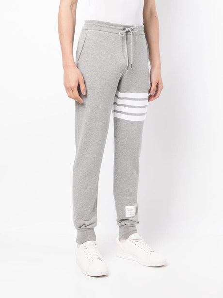 Grey 4-Bar Stripe Track Pants for SS24