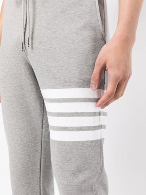 Grey 4-Bar Stripe Track Pants for SS24