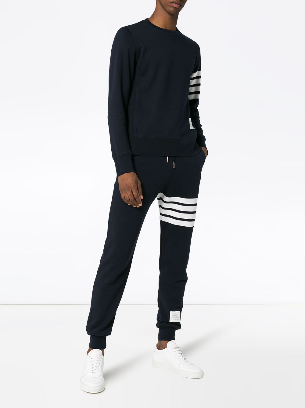 Grey 4-Bar Stripe Track Pants for SS24