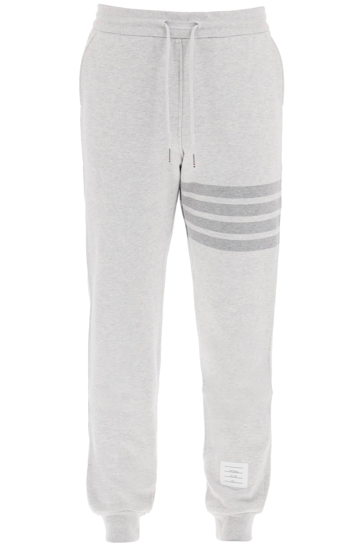 THOM BROWNE Men's Drawstring Sweatpants in Grey