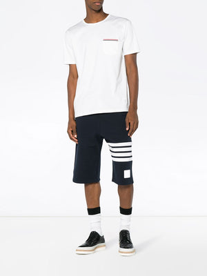 THOM BROWNE Classic Cotton Pocket T-Shirt for Men - Mini Style