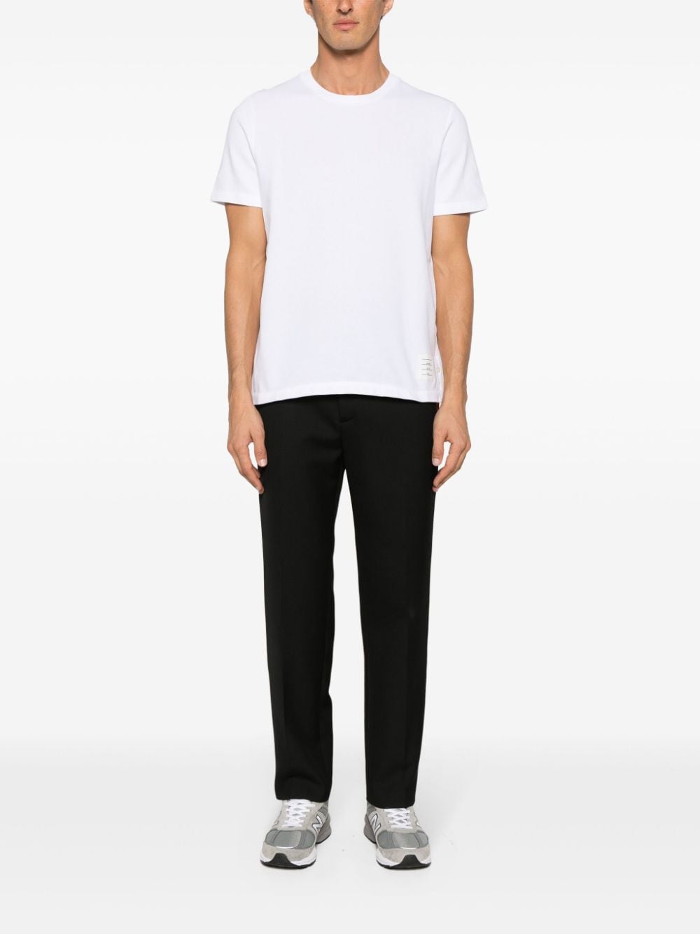 THOM BROWNE Classic RWB Cotton T-Shirt for Men