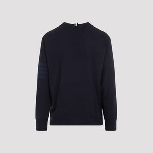 THOM BROWNE Classic Long Sleeve Rugby T-Shirt in Navy