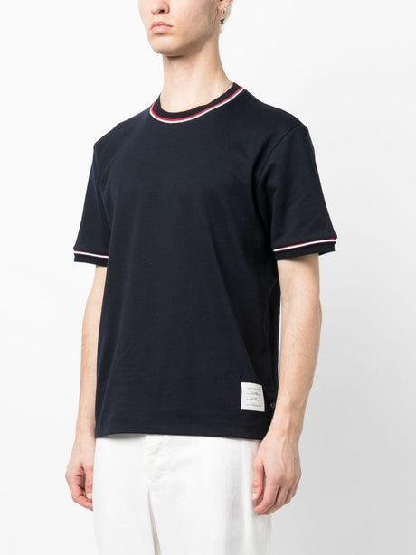 THOM BROWNE Classic Cotton T-Shirt for Men