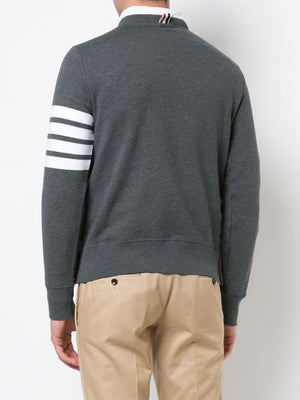 THOM BROWNE MEN'S GREY COTTON CREWNECK SWEATSHIRT FOR FW23