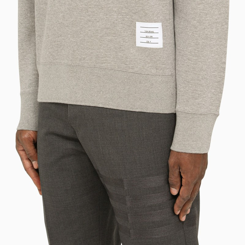 THOM BROWNE MEN'S GREY COTTON CREWNECK SWEATSHIRT FOR FW23