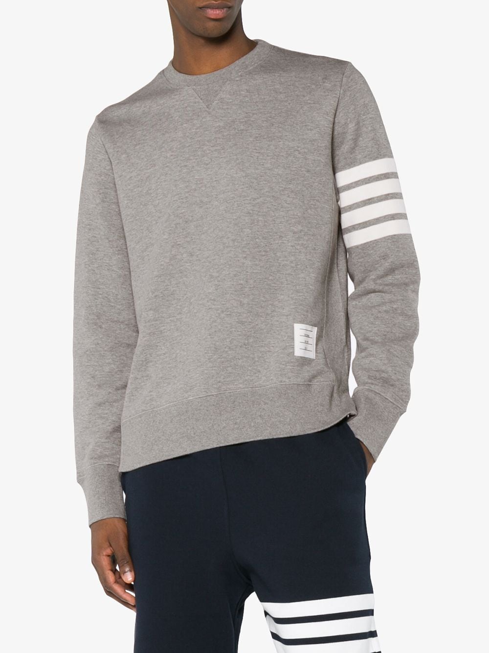 Áo Sweatshirt Xanh Navy 4 Sọc Cho Nam