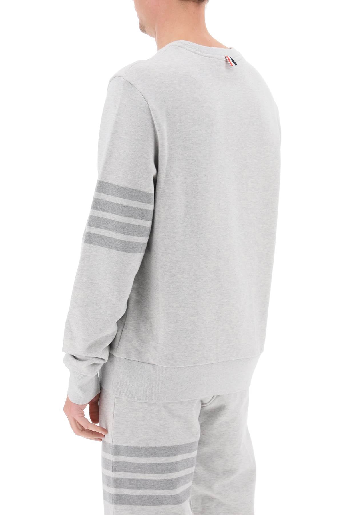 Áo Sweat Crew Neck LTGREY Nam THOM BROWNE cho SS24