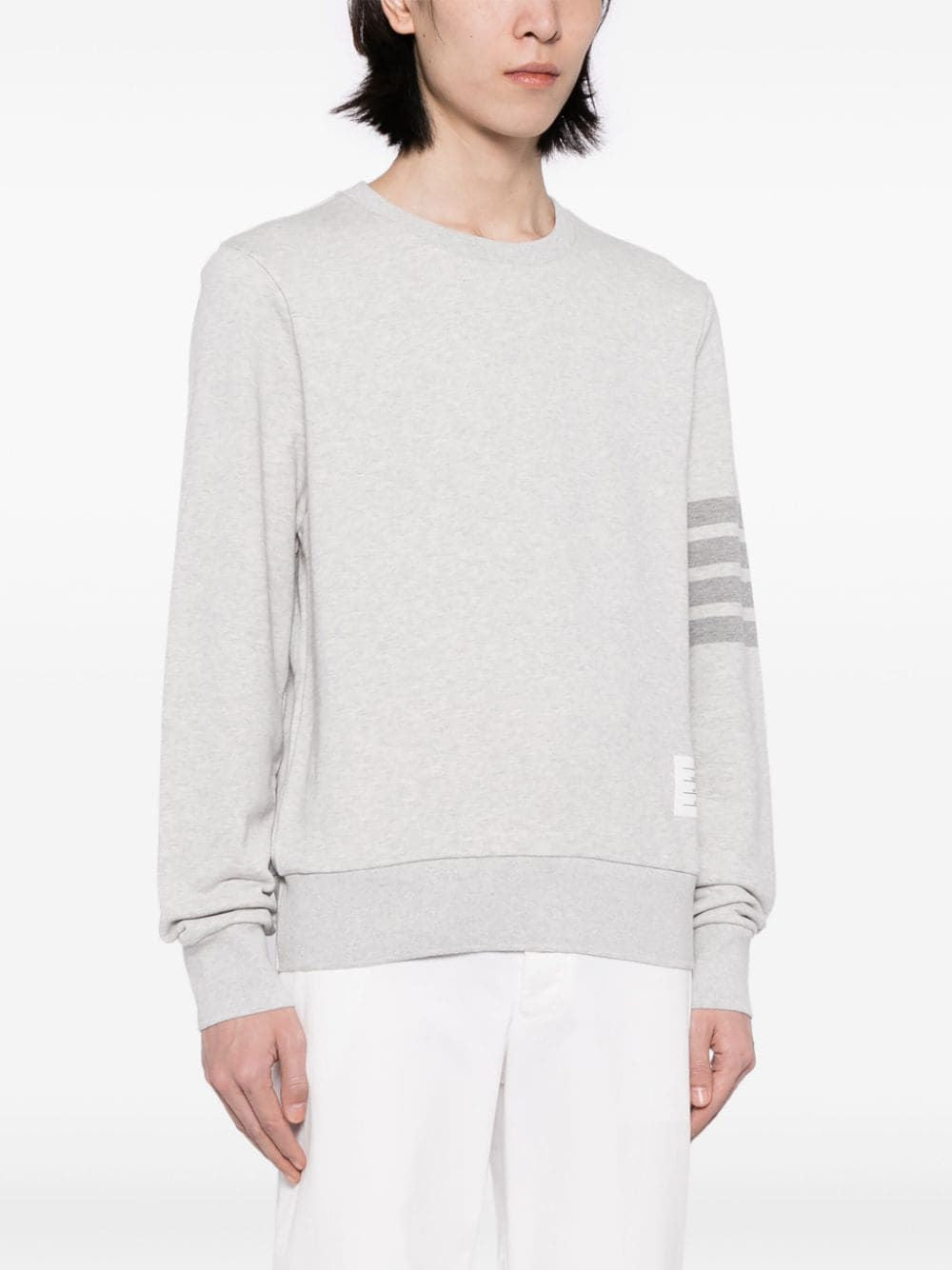 Áo Sweat Crew Neck LTGREY Nam THOM BROWNE cho SS24