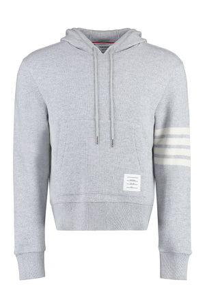 THOM BROWNE Luxurious Men's Grey Hoodie for FW22