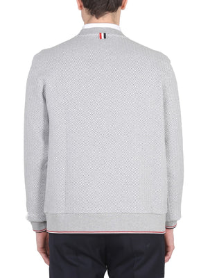 THOM BROWNE Herringbone Crossneck T-Shirt