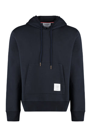 THOM BROWNE Blue Embroidered Logo Hoodie for Men - SS23