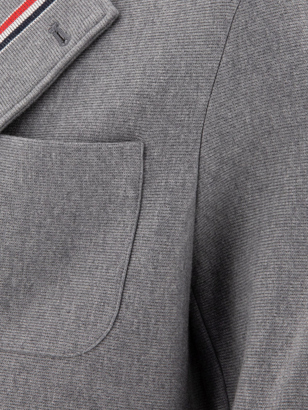 THOM BROWNE Classic Grey Cotton Jacket