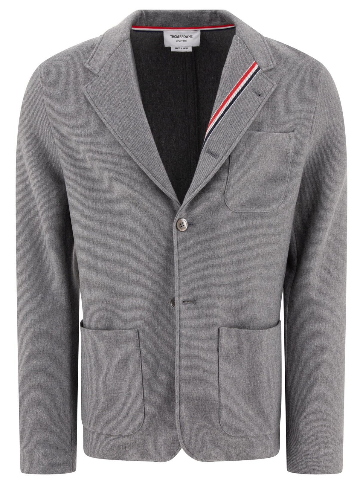 THOM BROWNE Classic Grey Cotton Jacket