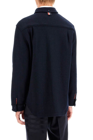 THOM BROWNE Herringbone Wool-Cotton Overshirt