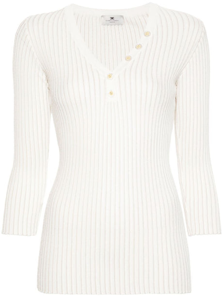 ELISABETTA FRANCHI Chic Ribbed Knit Jumper for Women