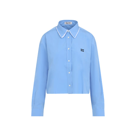 MIU MIU Cotton Shirt for Women - SS25 Collection