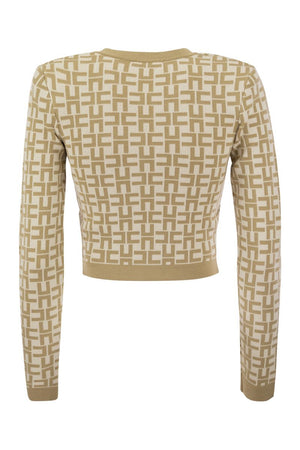 ELISABETTA FRANCHI Chic Cropped Mini Cardigan