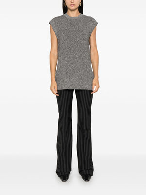 ELISABETTA FRANCHI Gray Mini Cardigan with Belt