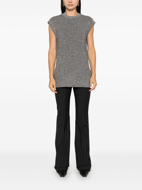 ELISABETTA FRANCHI Gray Mini Cardigan with Belt