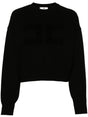 ELISABETTA FRANCHI Logo Embroidered Cropped Sweatshirt