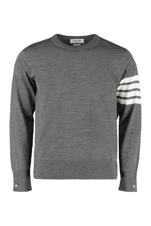 THOM BROWNE Lightweight 4-Bar Crewneck Pullover - Size 3