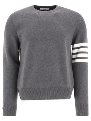 THOM BROWNE Gray 4-Bar Sweater for Men